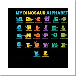 Dinosaurs Alphabet A-Z ABC Dino Identification Posters and Art